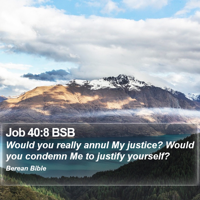 Job 40:8 BSB Bible Study