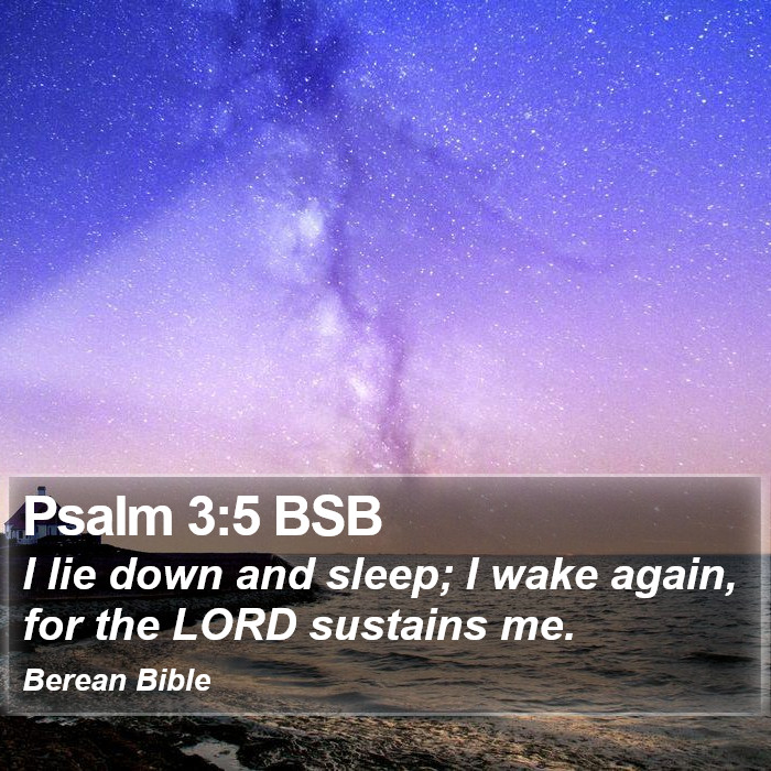 Psalms 3:5 BSB Bible Study