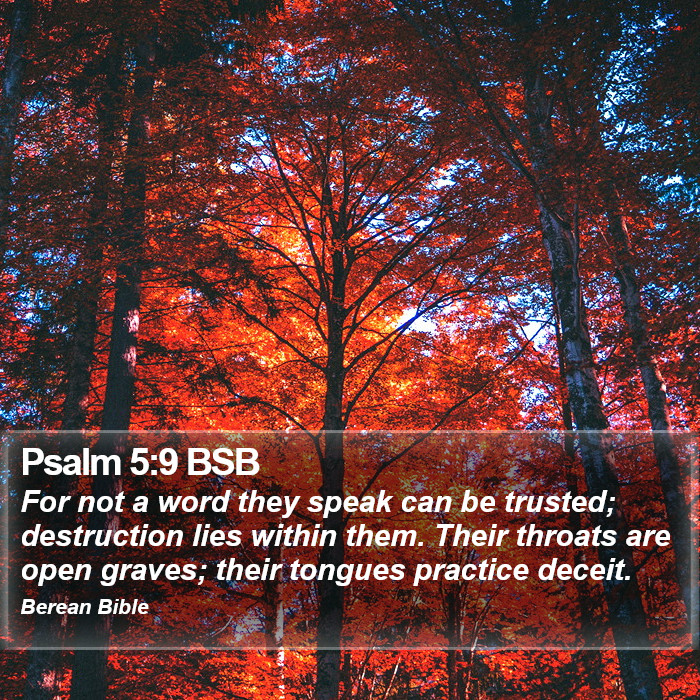 Psalms 5:9 BSB Bible Study