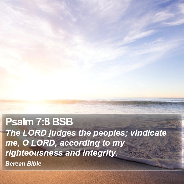 Psalms 7:8 BSB Bible Study