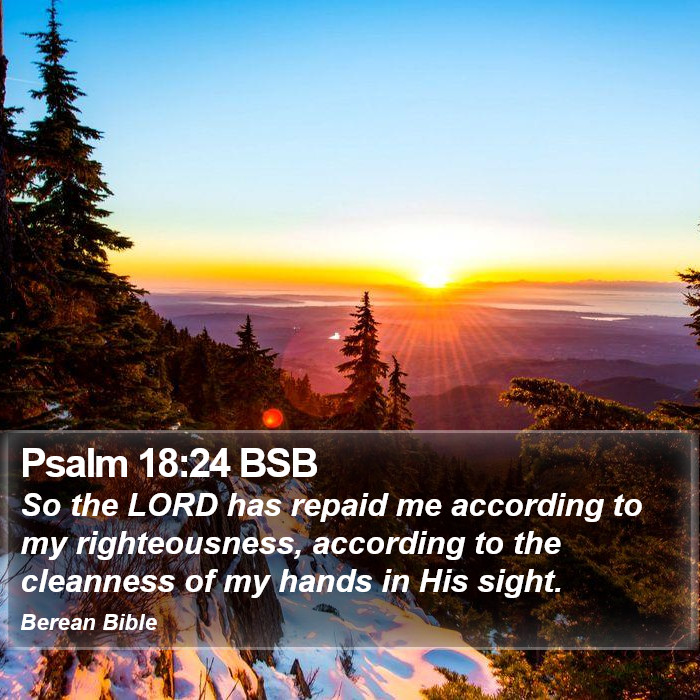 Psalms 18:24 BSB Bible Study