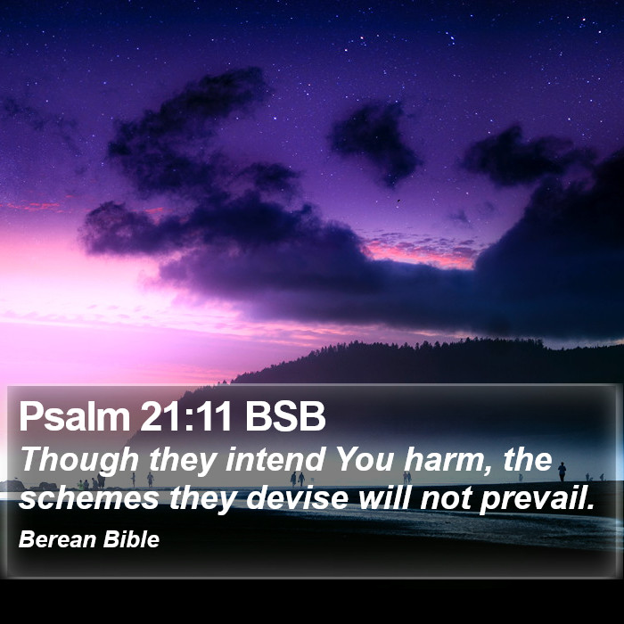 Psalms 21:11 BSB Bible Study