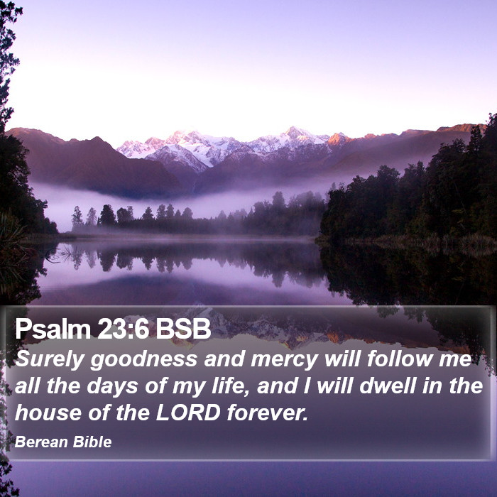 Psalms 23:6 BSB Bible Study