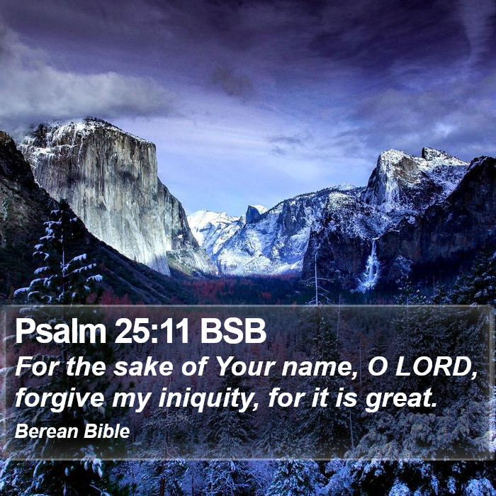 Psalms 25:11 BSB Bible Study