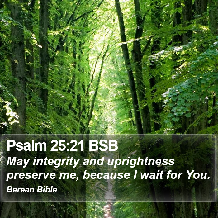 Psalms 25:21 BSB Bible Study