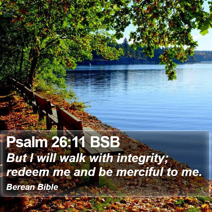 Psalms 26:11 BSB Bible Study