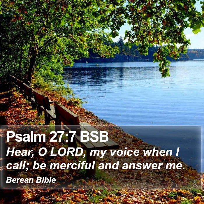 Psalms 27:7 BSB Bible Study