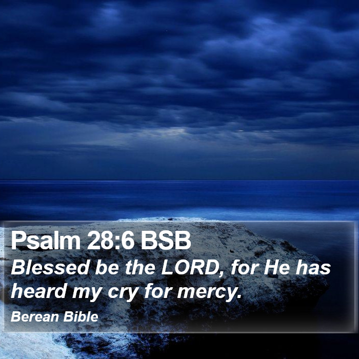 Psalms 28:6 BSB Bible Study