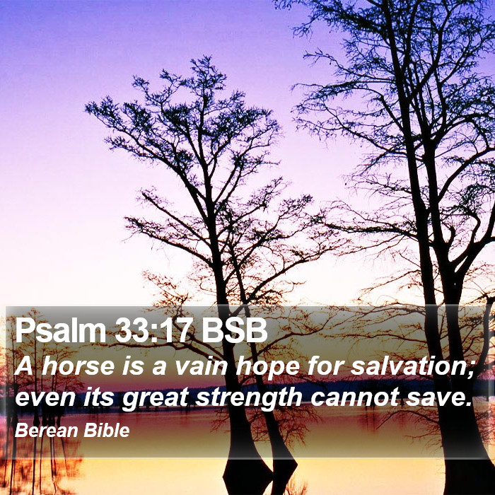 Psalms 33:17 BSB Bible Study