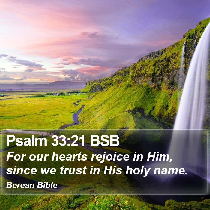 Psalms 33:21 BSB Bible Study