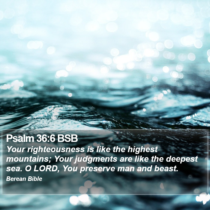 Psalms 36:6 BSB Bible Study