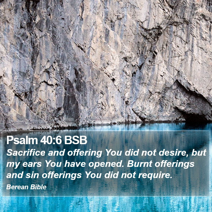 Psalms 40:6 BSB Bible Study