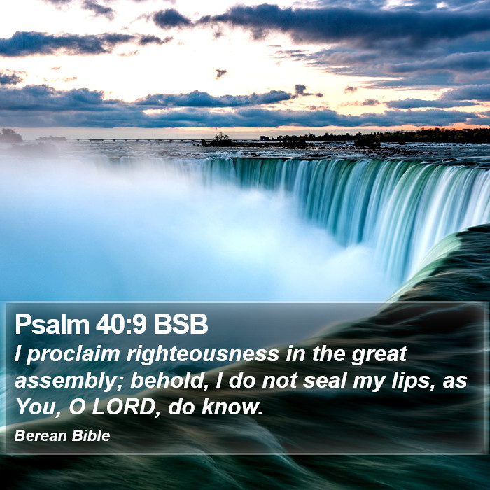 Psalms 40:9 BSB Bible Study