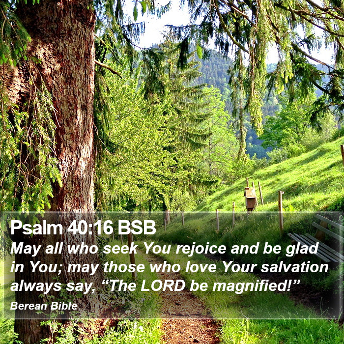 Psalms 40:16 BSB Bible Study