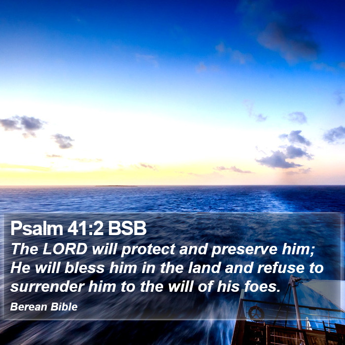 Psalms 41:2 BSB Bible Study