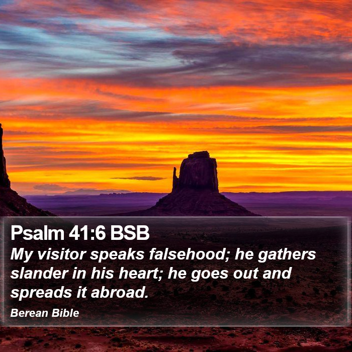 Psalms 41:6 BSB Bible Study