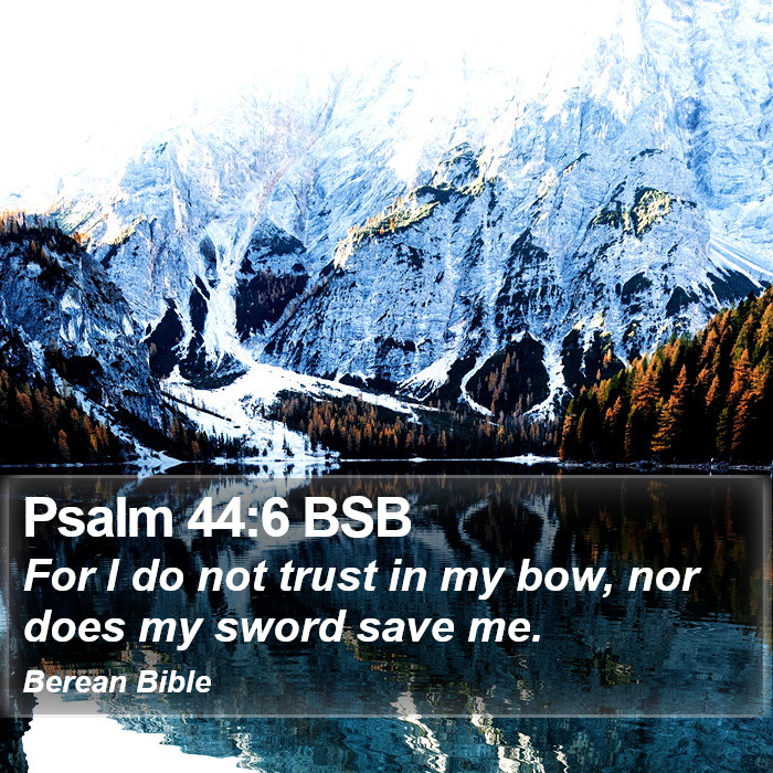 Psalms 44:6 BSB Bible Study