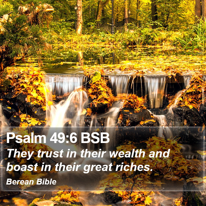 Psalms 49:6 BSB Bible Study