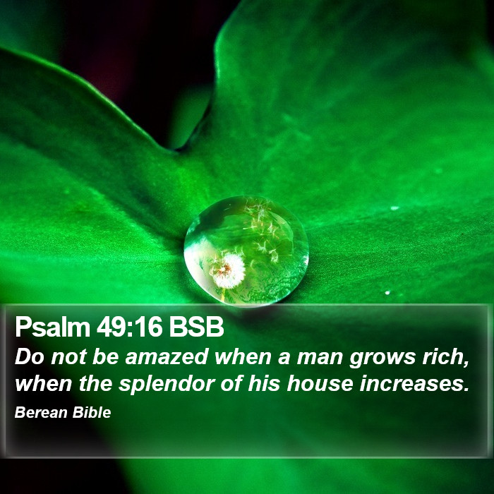 Psalms 49:16 BSB Bible Study