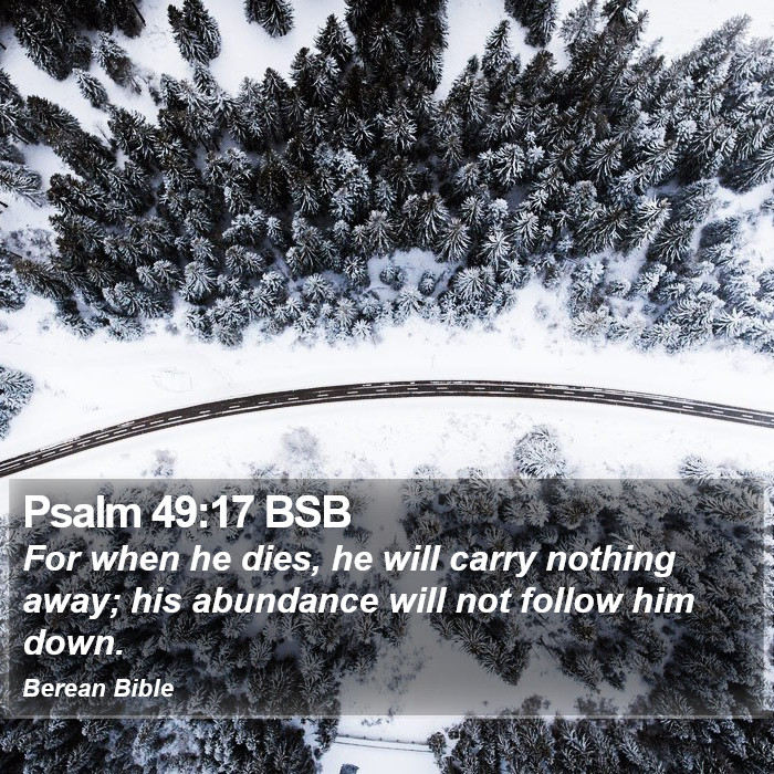 Psalms 49:17 BSB Bible Study