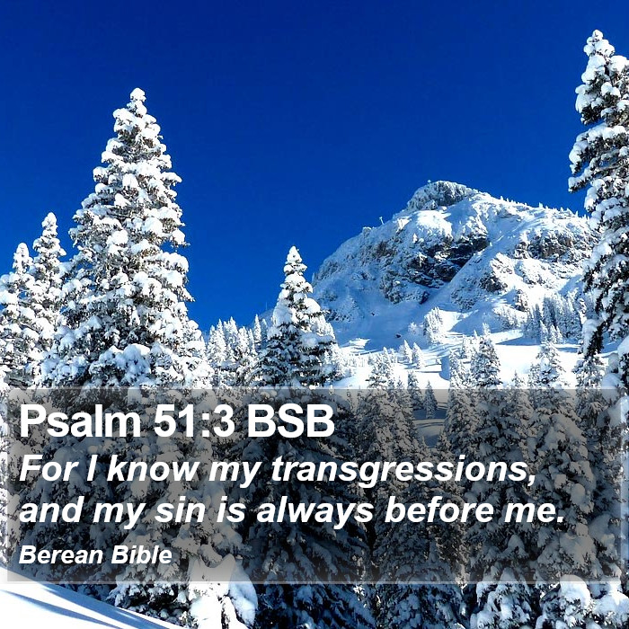 Psalms 51:3 BSB Bible Study