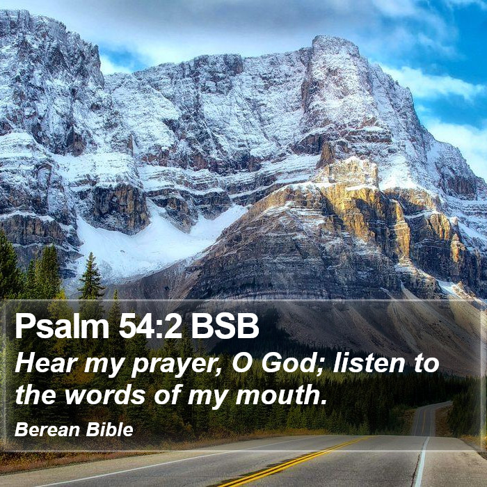 Psalms 54:2 BSB Bible Study