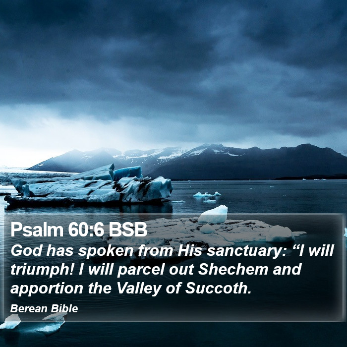 Psalms 60:6 BSB Bible Study