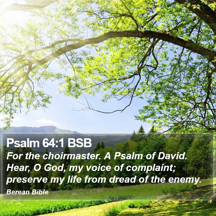 Psalms 64:1 BSB Bible Study