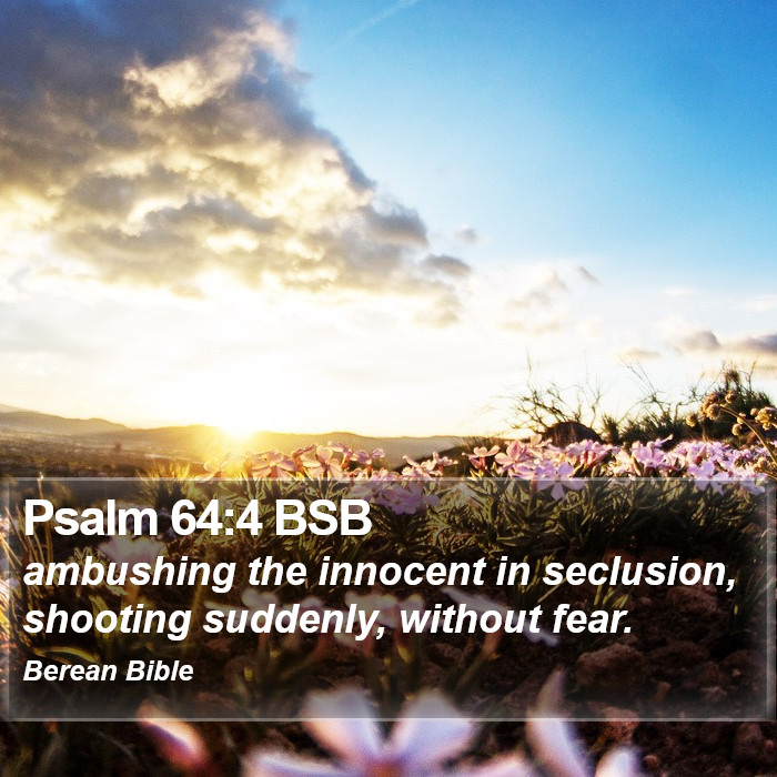 Psalms 64:4 BSB Bible Study