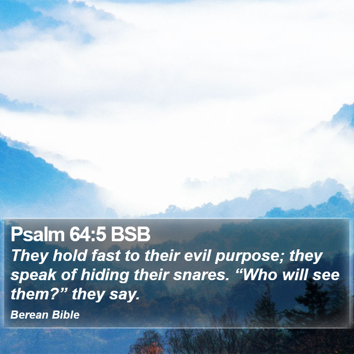 Psalms 64:5 BSB Bible Study