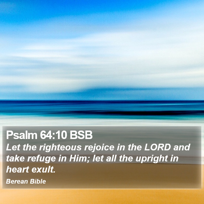 Psalms 64:10 BSB Bible Study