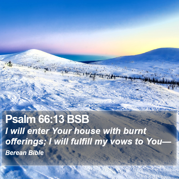 Psalms 66:13 BSB Bible Study