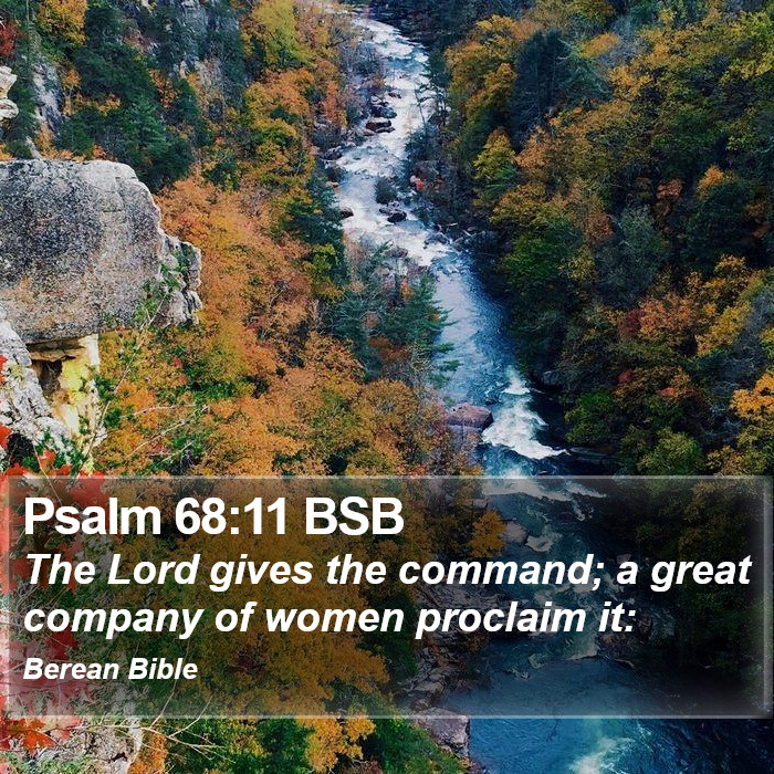 Psalms 68:11 BSB Bible Study