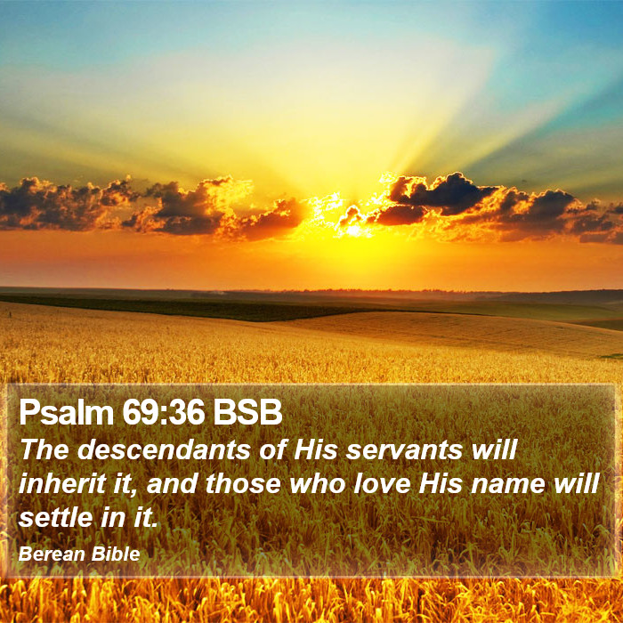 Psalms 69:36 BSB Bible Study