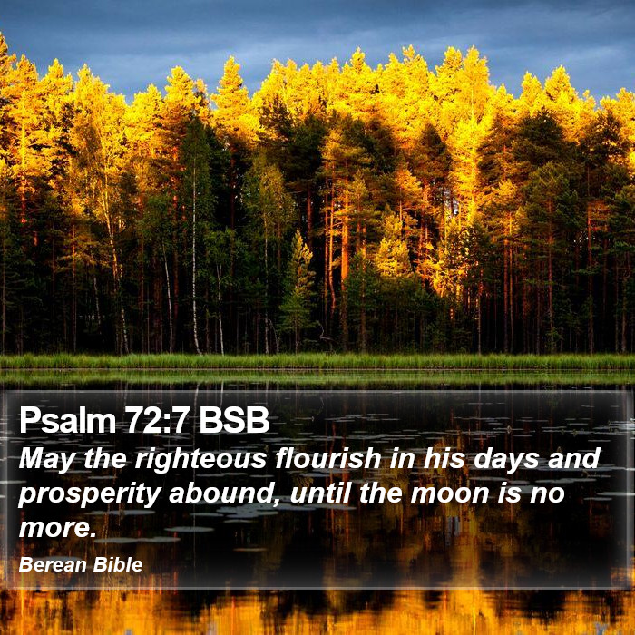 Psalms 72:7 BSB Bible Study