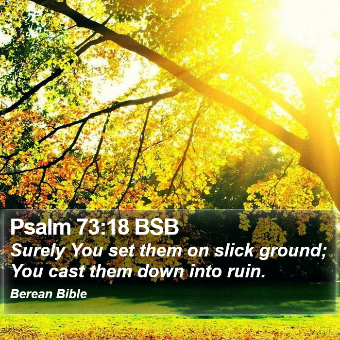 Psalms 73:18 BSB Bible Study