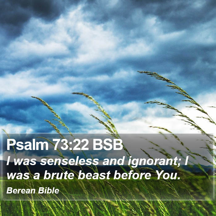 Psalms 73:22 BSB Bible Study