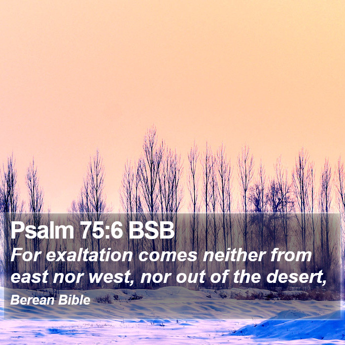 Psalms 75:6 BSB Bible Study