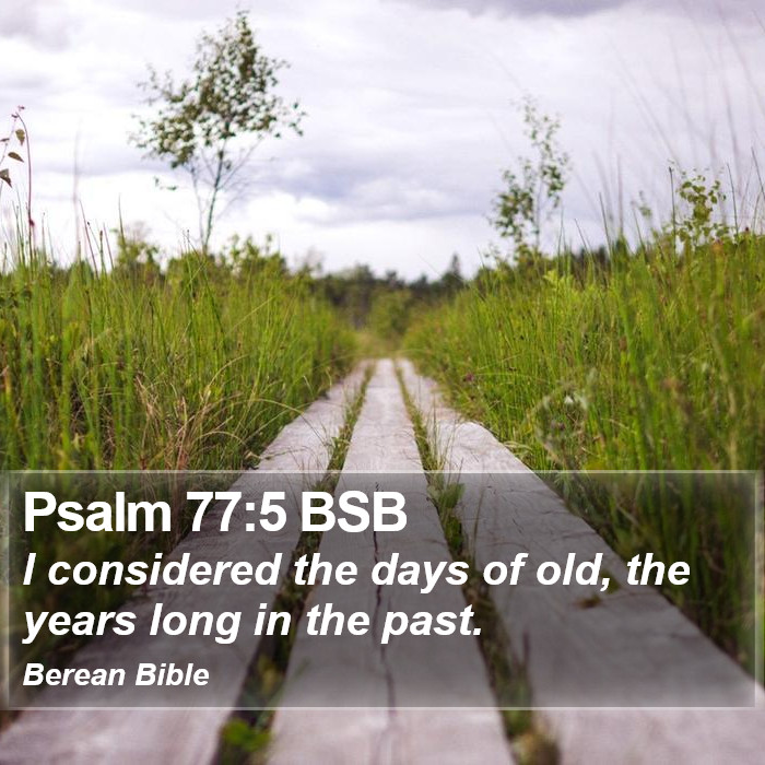 Psalms 77:5 BSB Bible Study