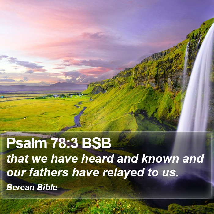 Psalms 78:3 BSB Bible Study