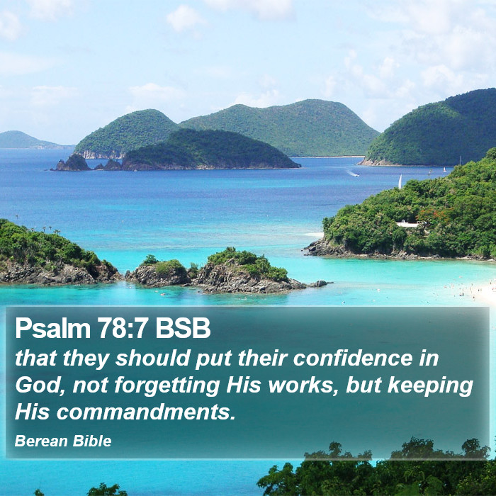 Psalms 78:7 BSB Bible Study