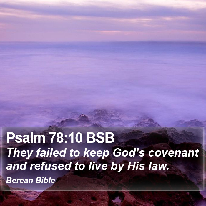 Psalms 78:10 BSB Bible Study