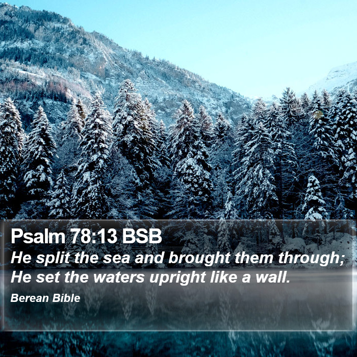 Psalms 78:13 BSB Bible Study