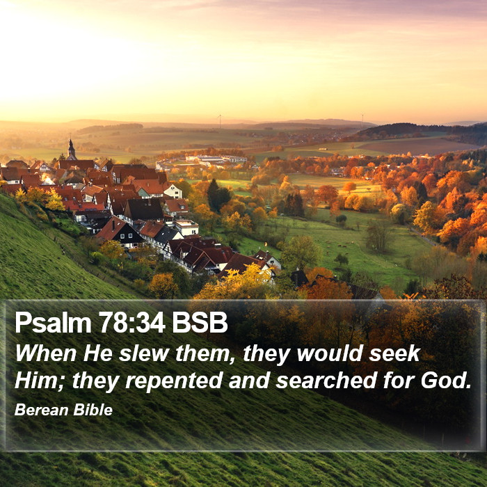 Psalms 78:34 BSB Bible Study