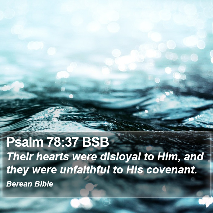 Psalms 78:37 BSB Bible Study