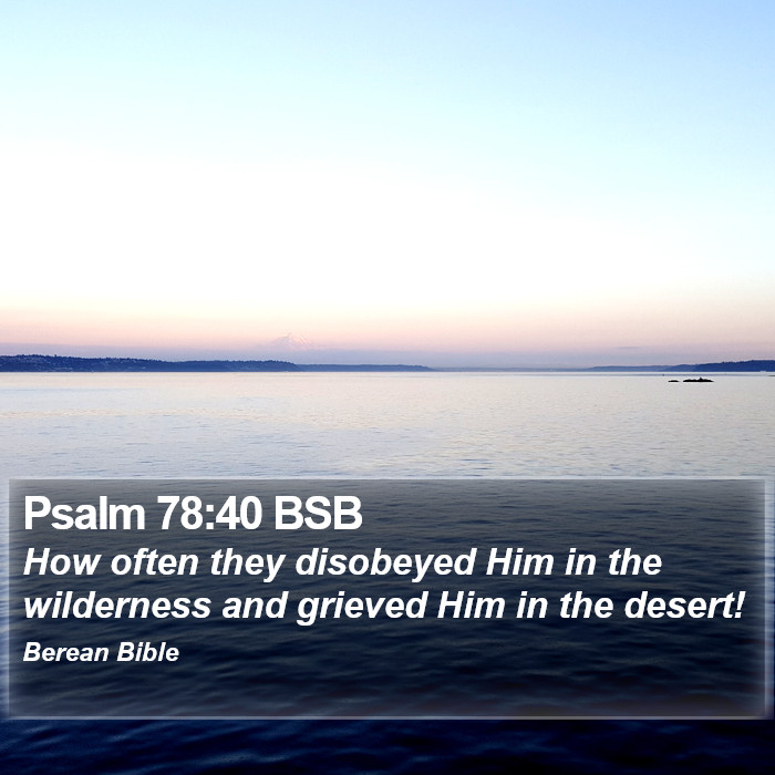 Psalms 78:40 BSB Bible Study