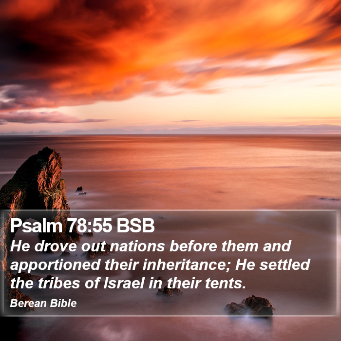 Psalms 78:55 BSB Bible Study