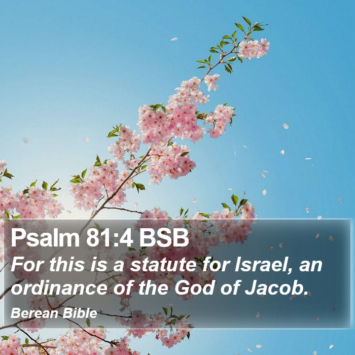 Psalms 81:4 BSB Bible Study