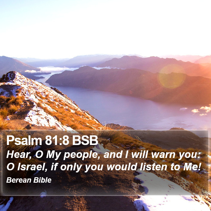 Psalms 81:8 BSB Bible Study