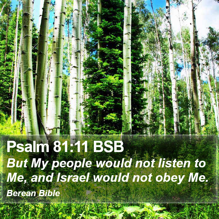 Psalms 81:11 BSB Bible Study